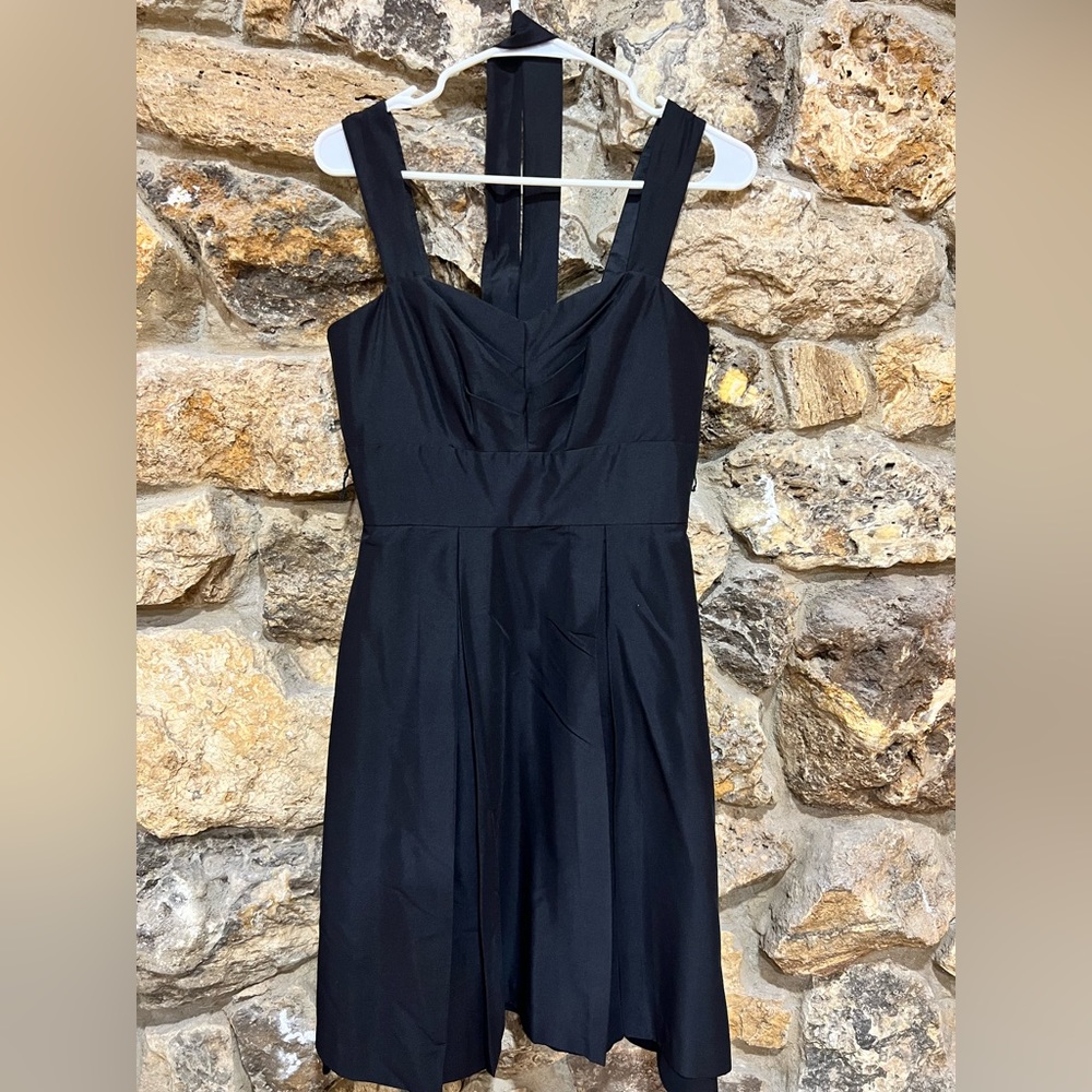 White House Black Market black dress with belt.